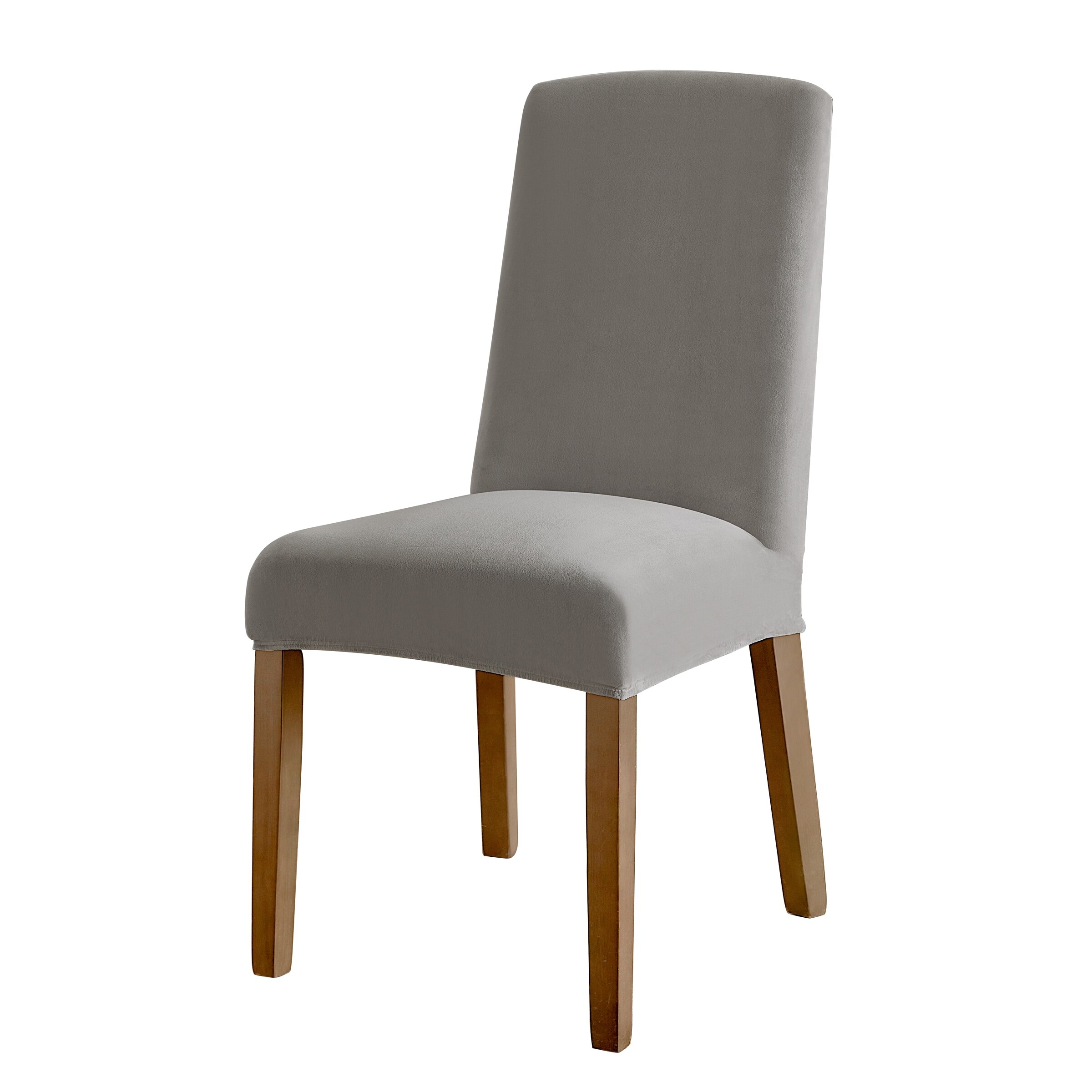 SureFit Hampstead Stretch Velvet Short Dining Chair Cover Set of 2