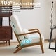preview thumbnail 75 of 105, High Back Solid Wood Armrest Backrest Leisure Chair Accent Chair