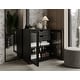 preview thumbnail 27 of 47, Palace Imports 100% Solid Wood Short Clear Glass Bathroom Storage Cabinet with 2 Drawers, 32" W x 35.75" H