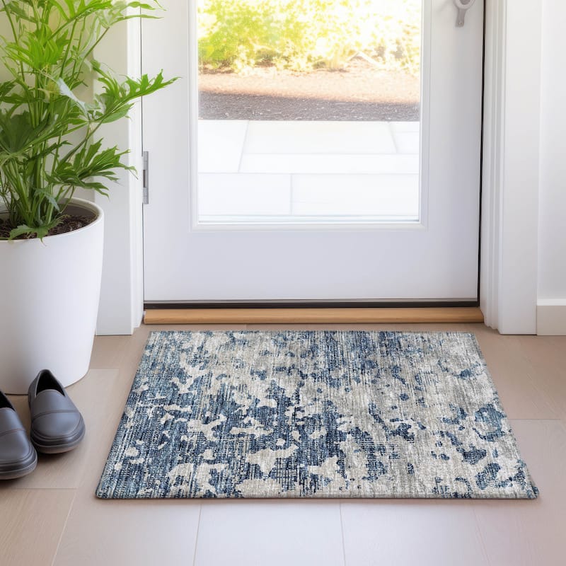 Premium Washable Super Soft Abstract Ombre Mayfield Rug - Blue - 1' 8" x 2' 6" - Rectangle