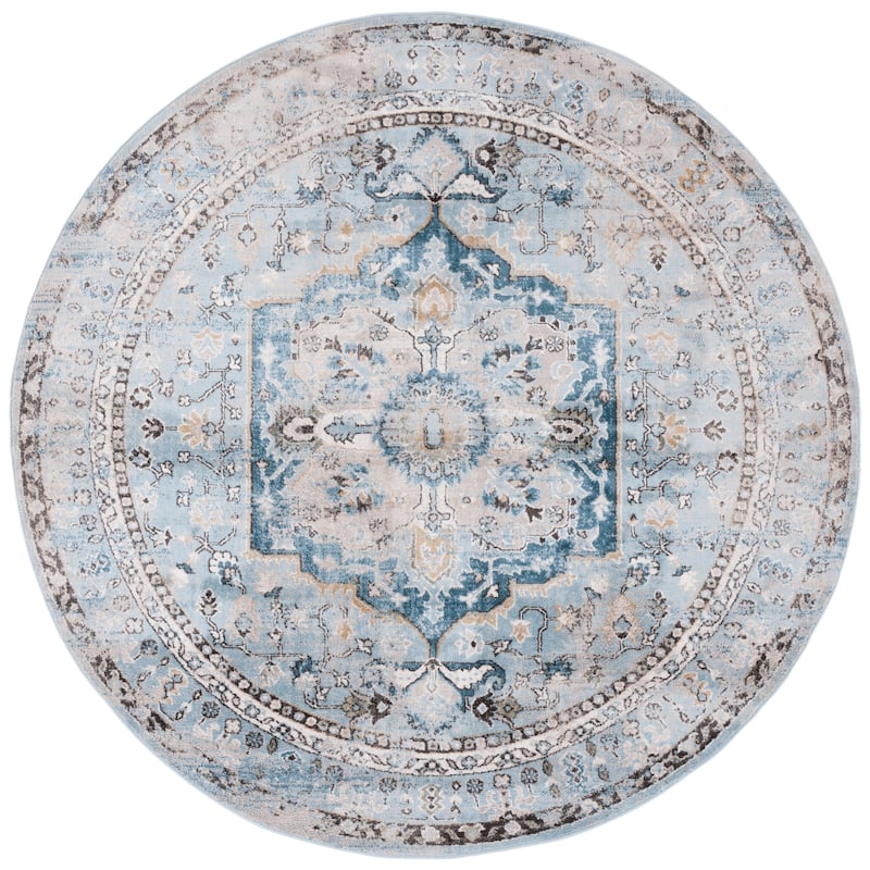 SAFAVIEH Cornelia Reinharda Vintage Rug - 6'7" Round - Blue