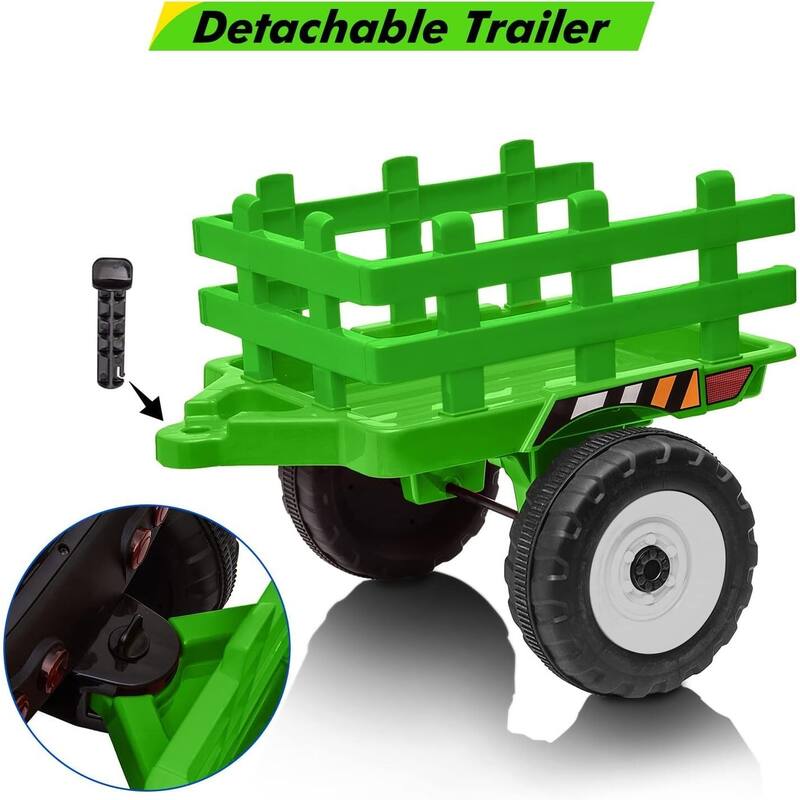 12V Ride on Tractor with Trailer & Remote Control