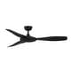 preview thumbnail 3 of 15, Fanimation GlideAire 52 inch Indoor/Outdoor Smart Ceiling Fan with Remote - Black