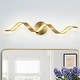 preview thumbnail 24 of 47, Modern Spiral Design LED Bathroom Vanity Light Dimmable Wall Light 23.6 Inch - Brass-1