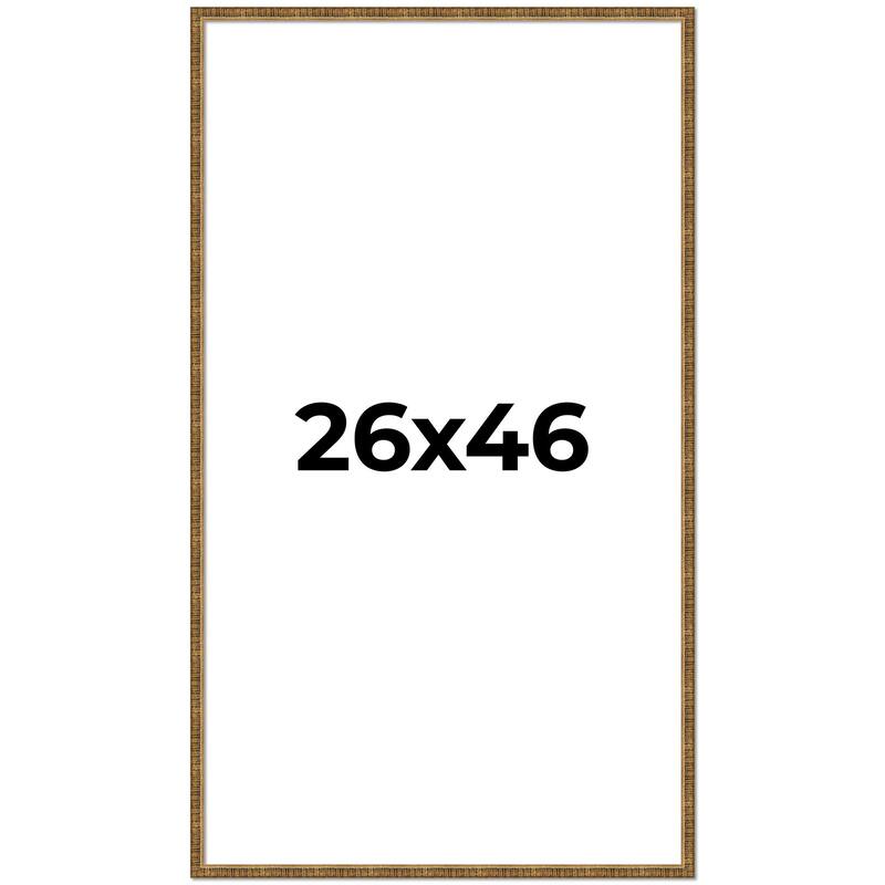 26x46 Frame Gold Picture Frame - Complete Modern Photo Frame Includes