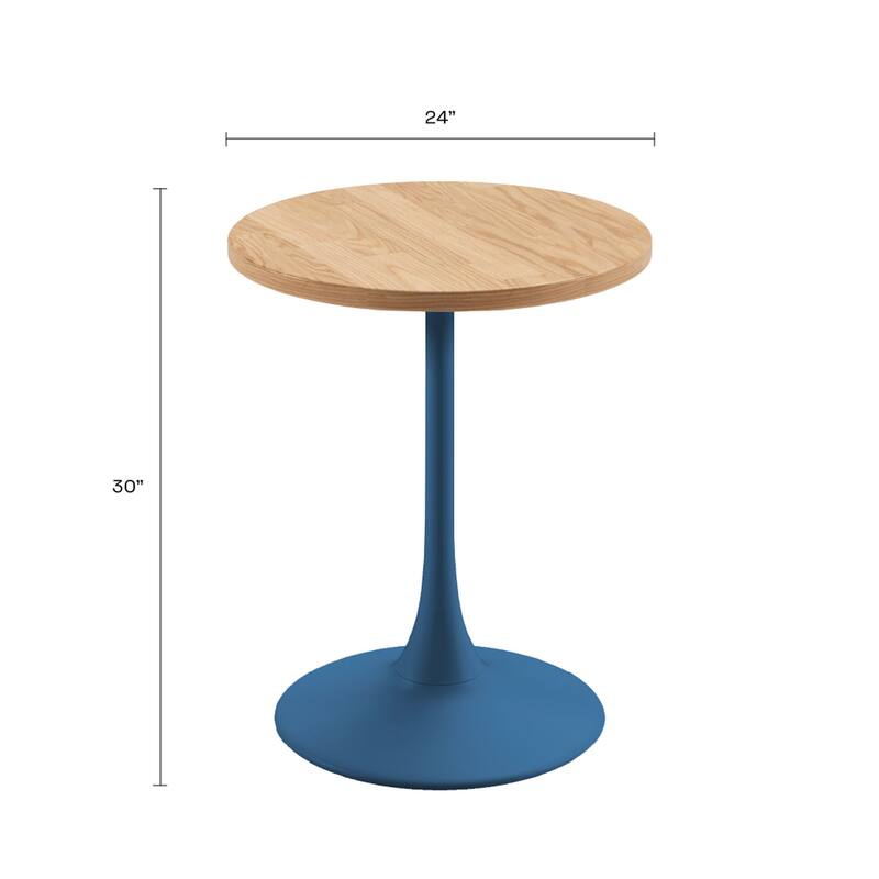 Elise Wood Top Round Table 24"D x 30"H