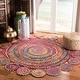 preview thumbnail 1 of 13, SAFAVIEH Handmade Cape Cod Thora Coastal Jute Rug 6' Round - Red/Multi - Round