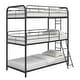 preview thumbnail 11 of 17, Metal Furniture Triple Bunk Bed with Ladder