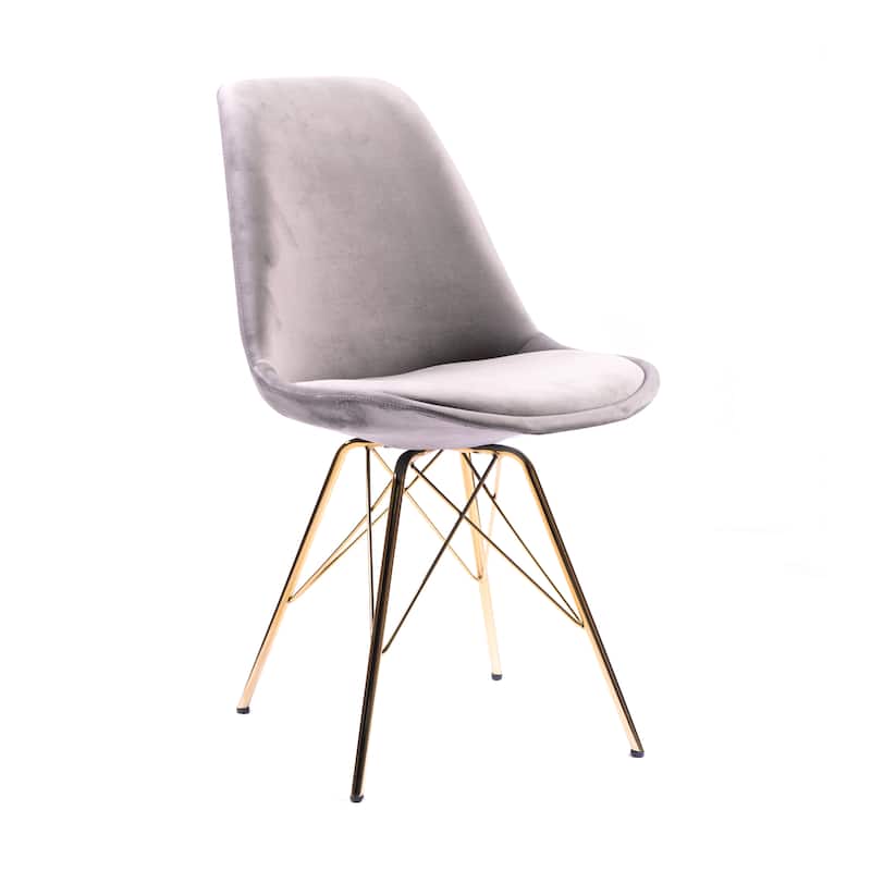 Porthos Home Alia Dining Chairs Set Of 2, Velvet And Gold Chrome Legs
