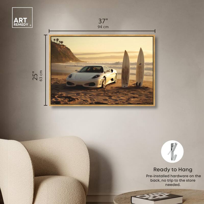 Sunset Beach Drive Canvas by Art Remedy