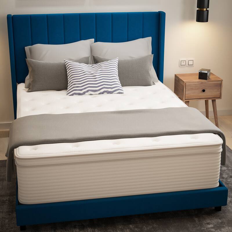 Commercial Memory Foam and Pocket Spring Hybrid Mattress in a Box