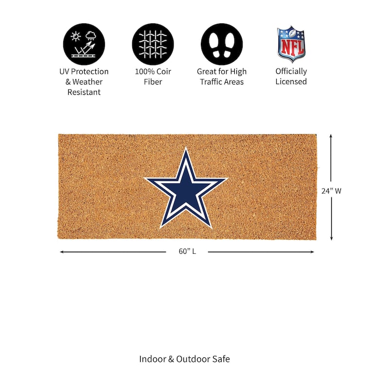 Dallas Cowboys Full Color Indoor/Outdoor Coir Mat