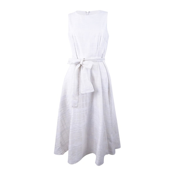 calvin klein white midi dress