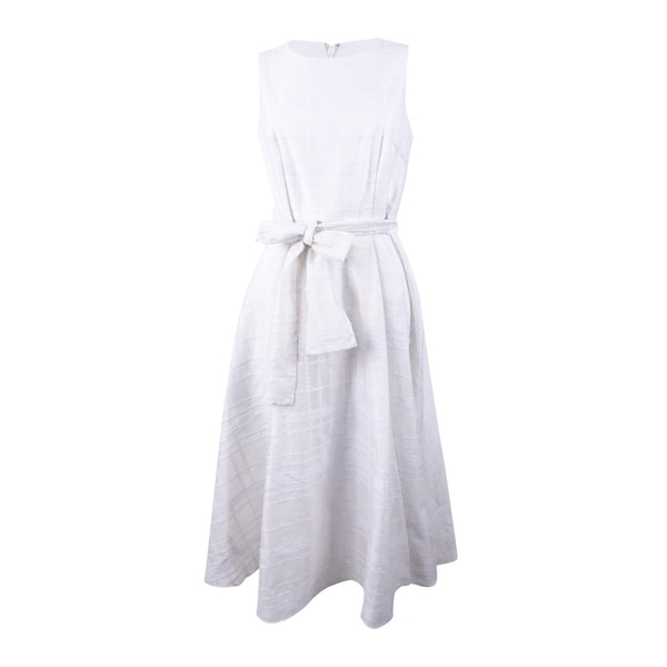 Calvin klein white midi dress clearance