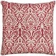 preview thumbnail 26 of 25, Rizzy Home Cotton Damask Throw Pillow, 22x22 Cover Only - Red/Natural