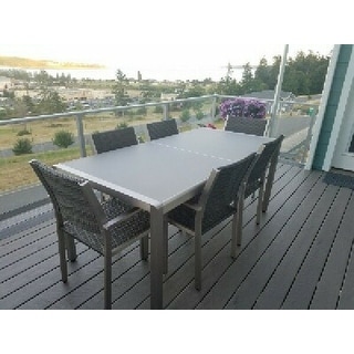 Cape Coral Outdoor Rectangle Aluminum 7-piece Dining Set by Christopher Knight Home