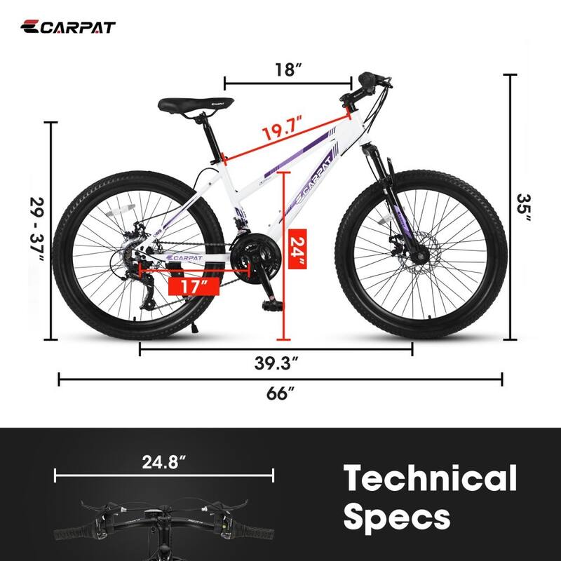 24 Inch 21 Speeds Mountain Bike for Women