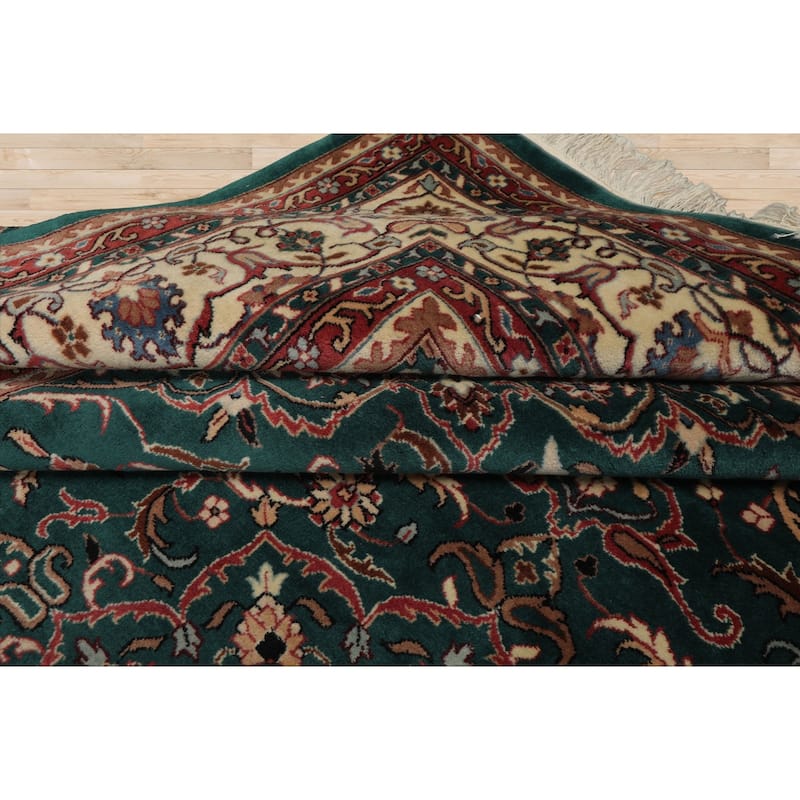 8x10 Hand Knotted Wool Emerald Kazan Pande Cameron Silky sheen Rug - 8' x 10'