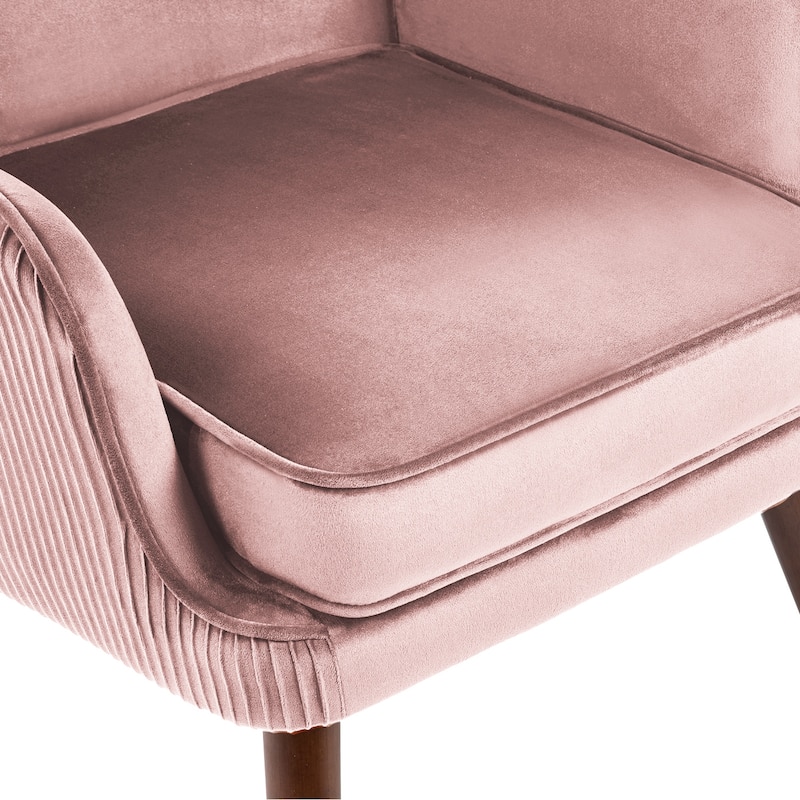 Velvet Upholstered Accent Chair Armchair for Living Room