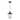Lakeshore Drive 1-Light Mini Pendant in Matte Black with Seedy Glass