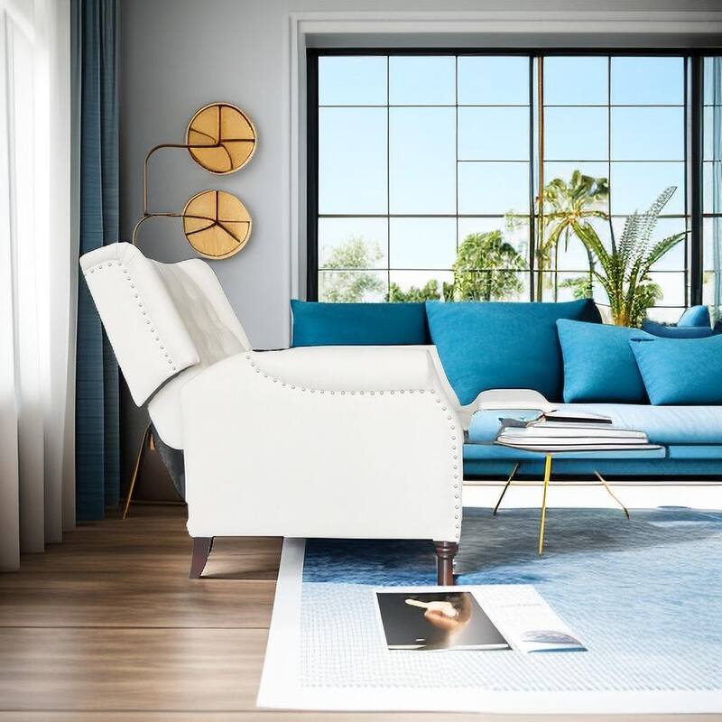 PU Push‑Back Recliner Sofa Chair with Cushion & Ergonomic Design
