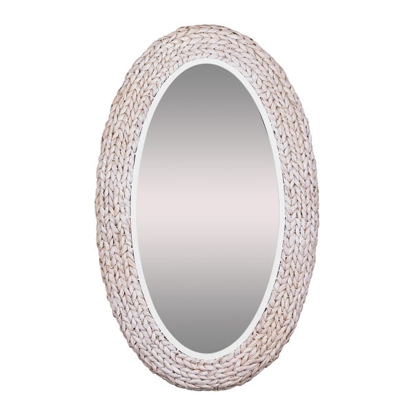 slide 2 of 6, Varaluz Athena Oval Wall Mirror Matte White