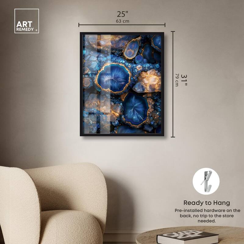Oceanic Gold Sparkle Shadowbox by Art Remedy
