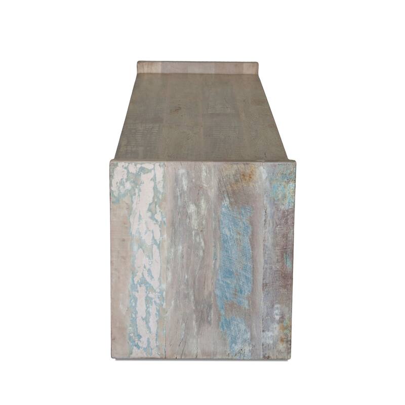 Cordoba Vintage Teal Reclaimed Teak Bench
