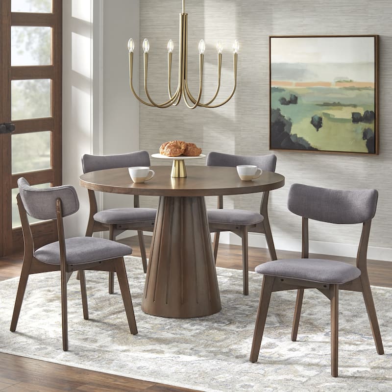 Lifestorey Castilia Dining Set - 5-Piece Dark Grey