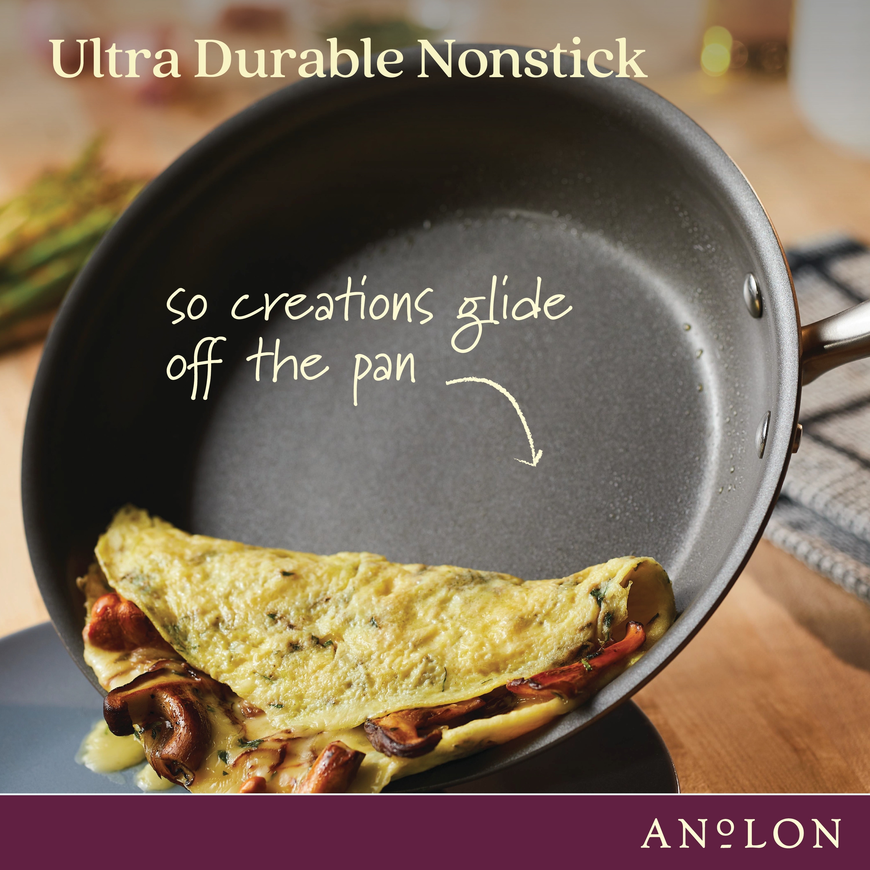 Anolon Advanced Bronze Ultimate Pan, Hard Anodized Nonstick 12