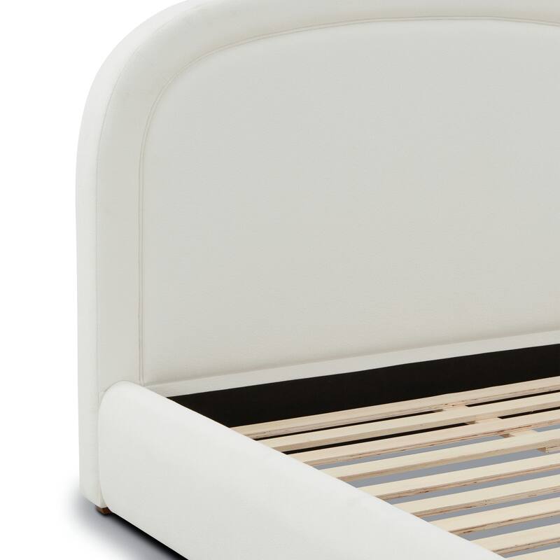 Poly & Bark Plato Queen Bed in Polar White