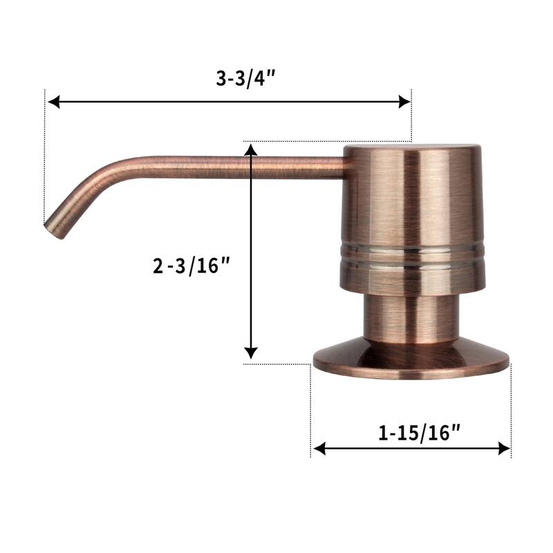 Built in Soap Dispenser Refill from Top with 17 OZ Bottle - 3 Years Warranty