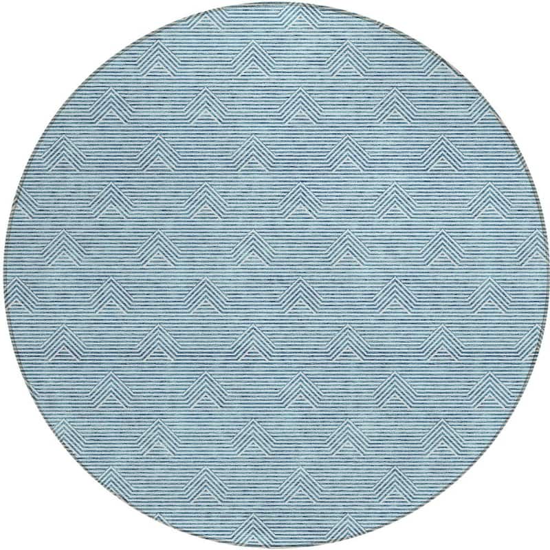 HomeRoots Geometric Transitional Rectangle Outdoor Rug