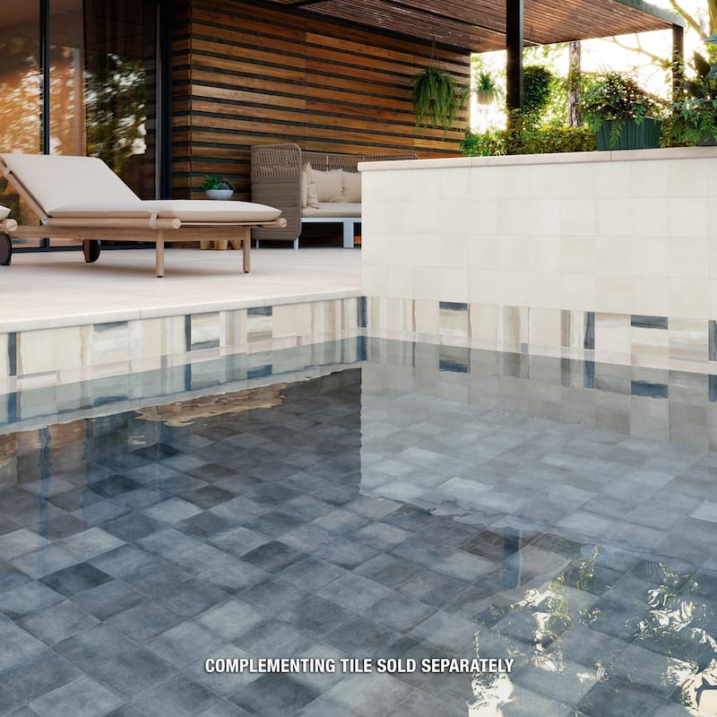 Merola Tile Matter Blue 6" x 6" Porcelain Floor and Wall Tile