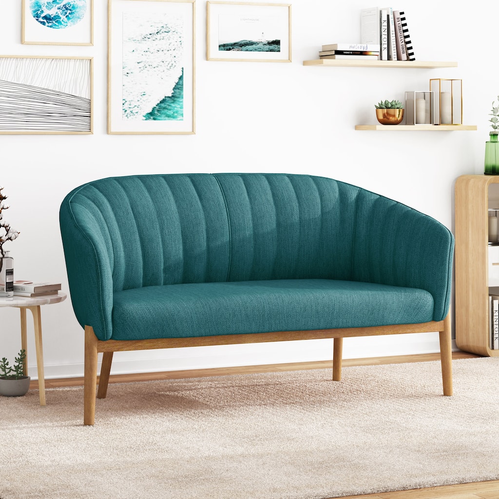 Galena Mid-century Modern Glam Loveseat by Christopher Knight Home