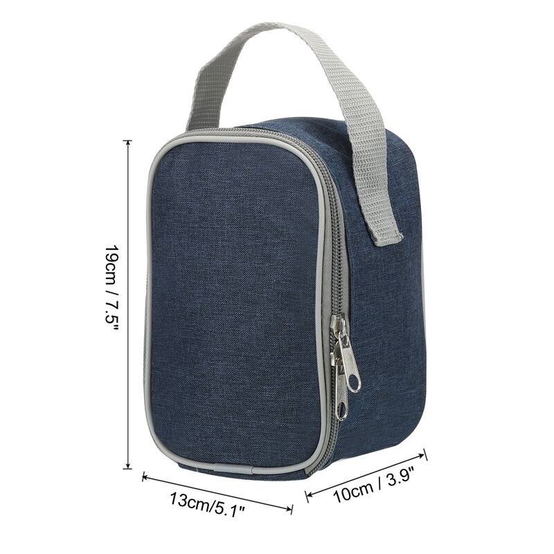 5"x4"x8" Insulated Lunch Bags Portable Bento Bags Food Containers Tote