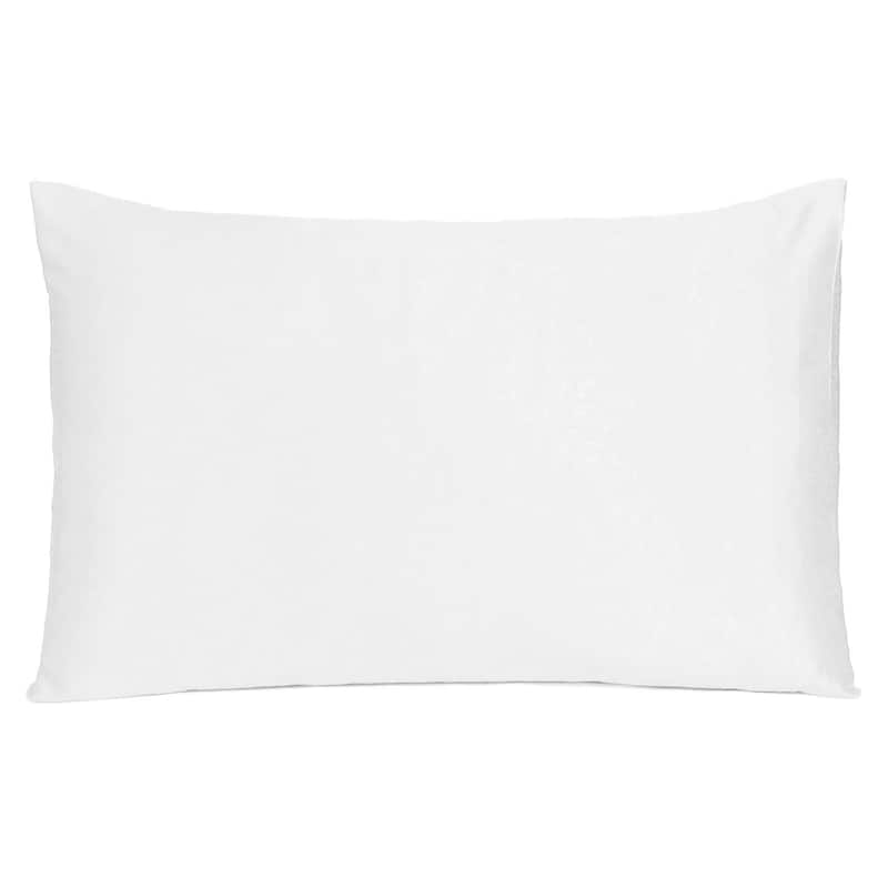 HomeRoots White Dreamy Set Of 2 Silky Satin King Pillowcases