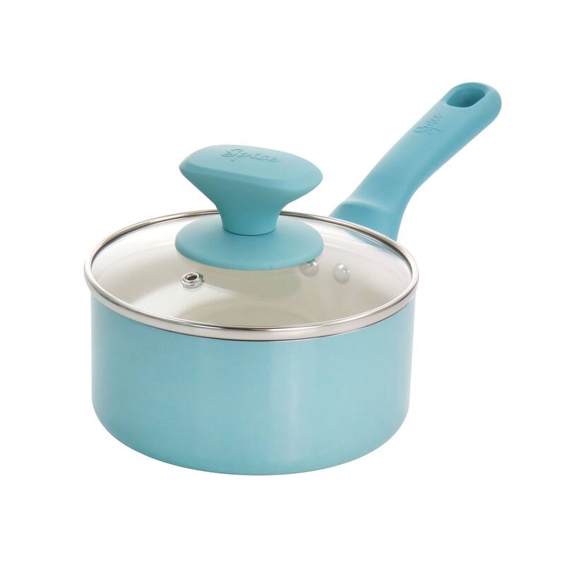 Spice by Tia Mowry Savory Saffron 16 Piece Cookware Set in Blue - 16pc