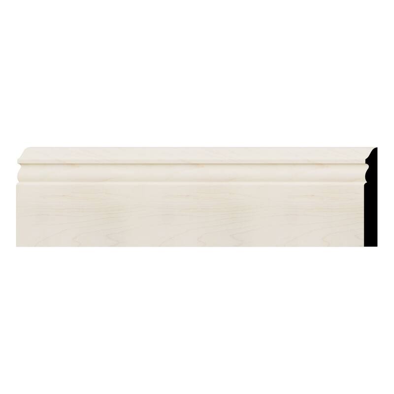 WM518: 9/16-in D x 5-1/4-in W x 96-in L Americraft Solid Hardwood Stain Grade Base Moulding - Maple