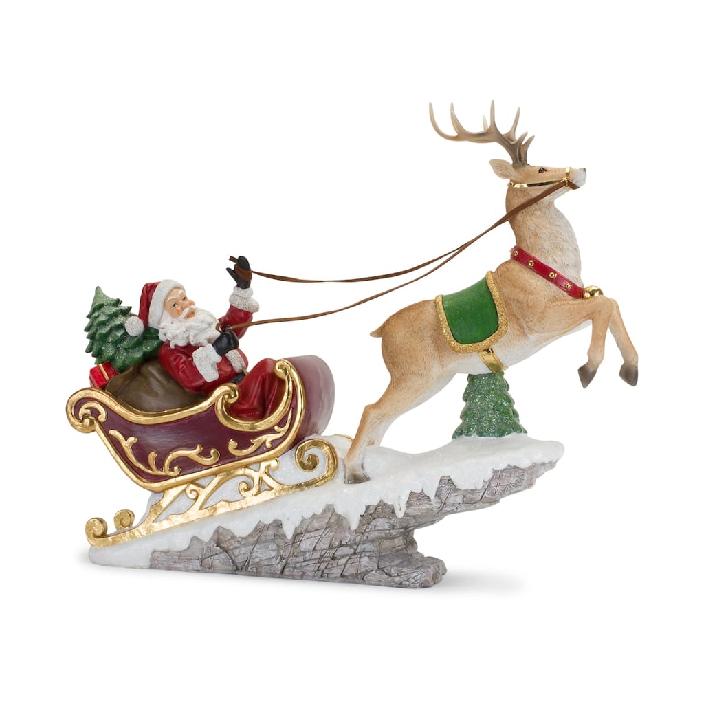 Santa in Sleigh w/Deer