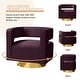 preview thumbnail 79 of 114, HULALA HOME Carisa Modern Upholstered Swivel Open-Back Barrel Chair with Golden Base