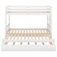 preview thumbnail 5 of 7, White Twin over Pull-out Wood Bunk Bed with Extendable Bottom Bed and Trundle, High Rails, Reversible Ladder
