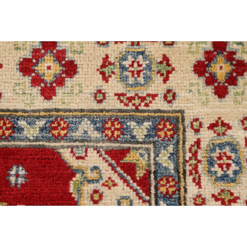 Red Kazak Oriental Rug Handmade Home Decor Wool Carpet - 2'8" x 4'4"