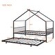 preview thumbnail 53 of 81, Metal house bed with trundle