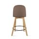 preview thumbnail 68 of 74, Farmhouse Plastic Round Bar Counter Stool Height High Chair Natural Solid Wood Kitchen Dining Patio Modern, Single, Set of 1