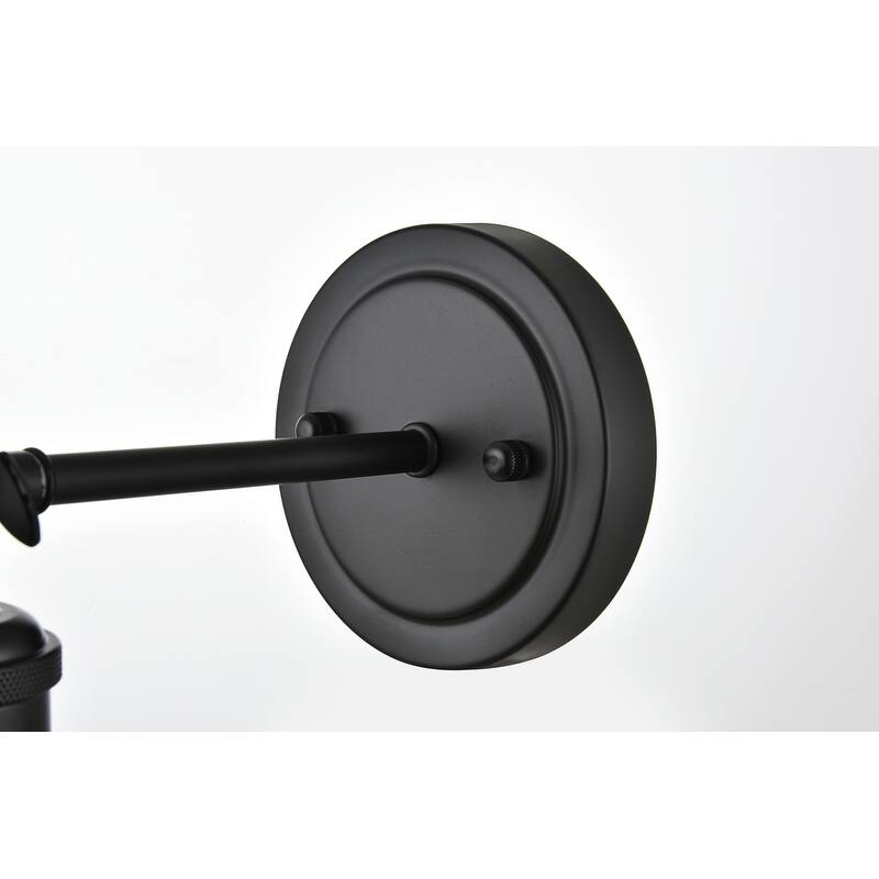 Kailey 1 Light Black and Clear Bath Sconce