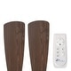 preview thumbnail 10 of 12, Aiden River of Goods Gray and Mahogany Metal Remote-Controlled 42" Ceiling Fan - 42" x 42" x 11"/15.25"