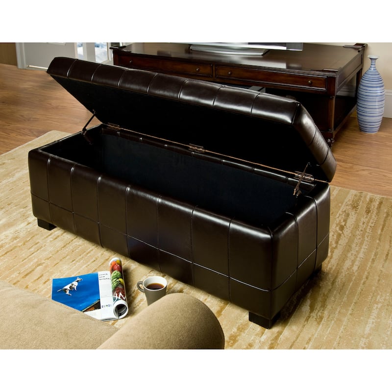 SAFAVIEH Karrie Large Brown Storage Bench