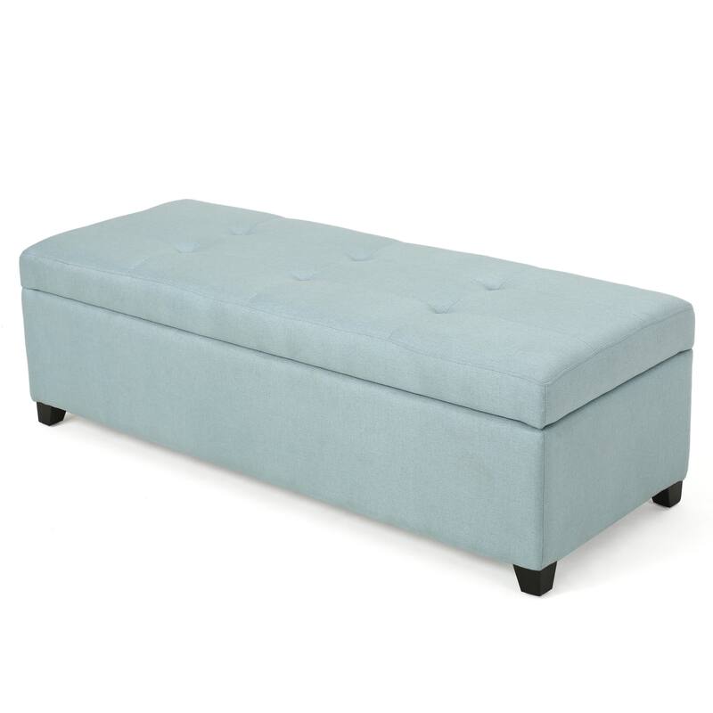 50 inch Wide Contemporary Rectangle Storage Ottoman Upholstered Bench, for the Living Room, Entryway and Family Room