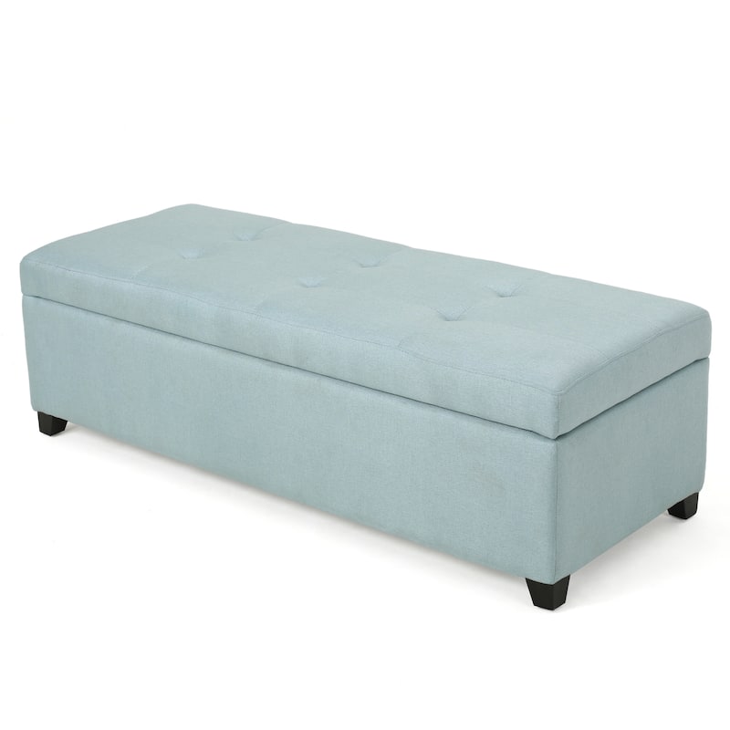 Modern 50'' Storage Bench with Wood Legs for End of Bed, Entryway